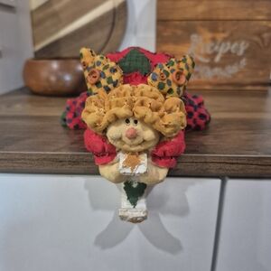 Vintage Hand Painted Christmas Stocking Hanger